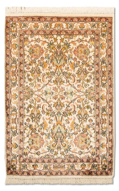カシミールシルク 絨毯 62x95cm - オリエンタル絨毯