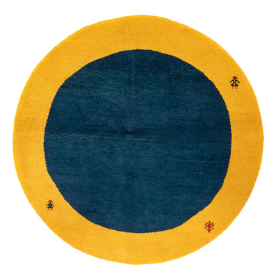 インド ギャベ 絨毯 195x195cm - ウールラグ