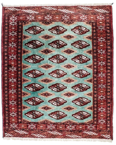 トルカマン絨毯 100x124cm - ペルシャ絨毯