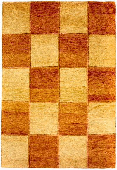 インド ギャベ 絨毯 139x203cm - ウールラグ