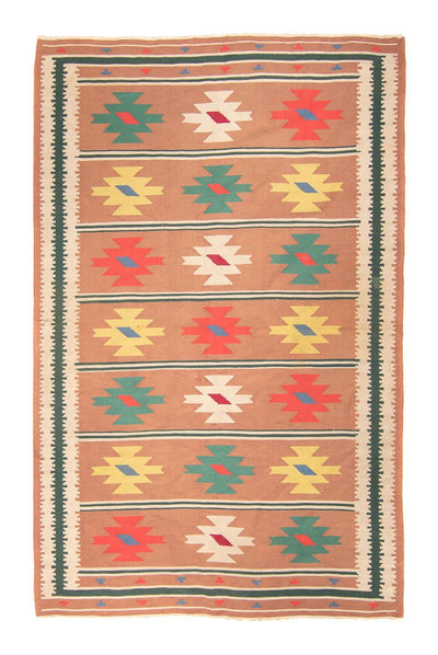 キリム モダン 絨毯 135x215cm - ウールラグ