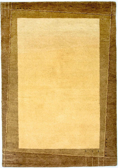 インド ギャベ 絨毯 142x202cm - ウールラグ