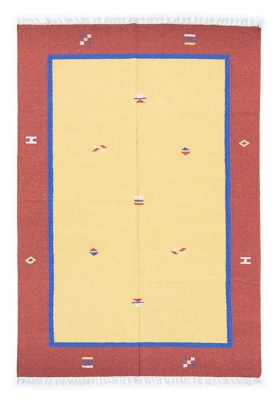 キリム モダン 絨毯 140x200cm - ウールラグ