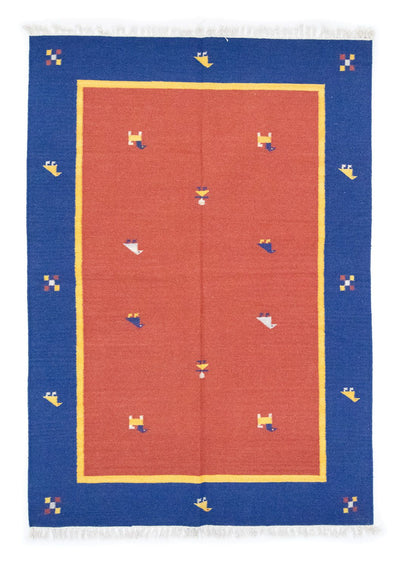 キリム モダン 絨毯 140x200cm - ウールラグ