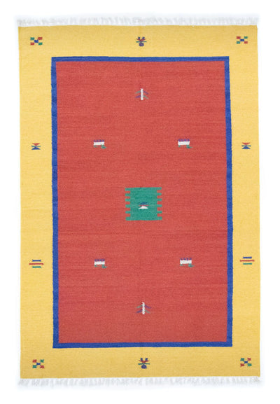 キリム モダン 絨毯 140x200cm - ウールラグ