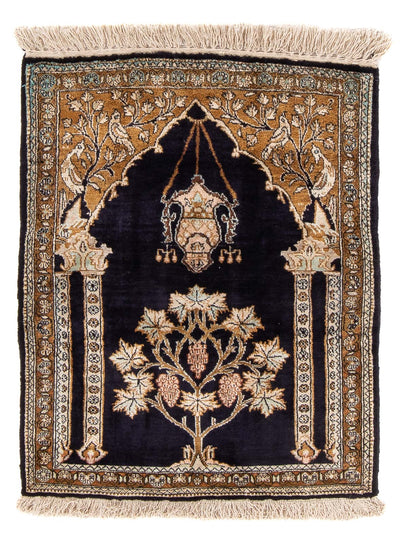 ゴム - シルク 絨毯 57x72cm - ペルシャ絨毯