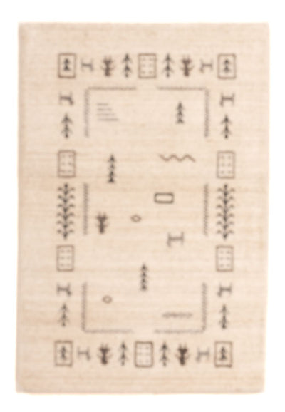 インド ギャベ 絨毯 60x90cm - ウールラグ