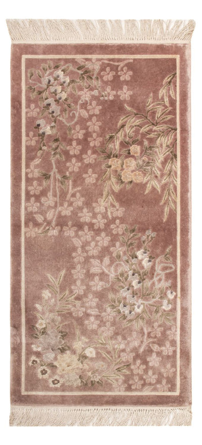 中国シルク 絨毯 62x123cm - オリエンタル絨毯