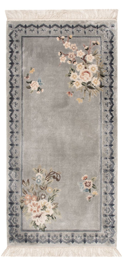 中国シルク 絨毯 60x124cm - オリエンタル絨毯