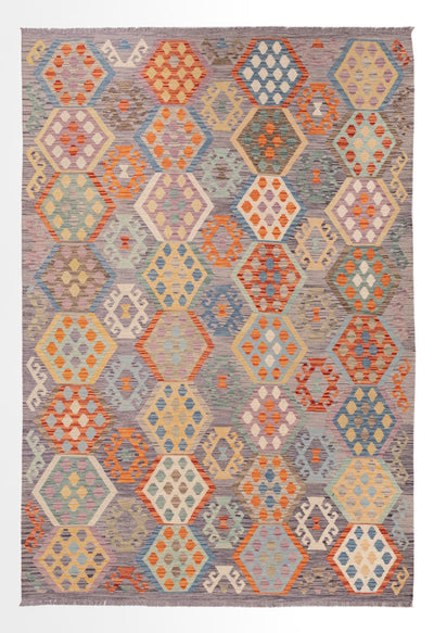 キリム マイメネ 絨毯 205x296cm - ウールラグ