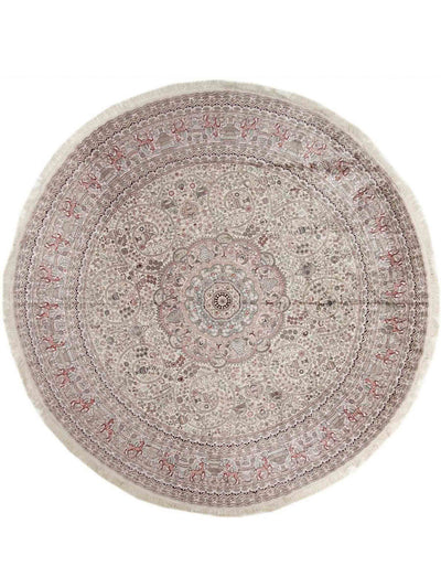 中国シルク 絨毯 300x300cm - オリエンタル絨毯