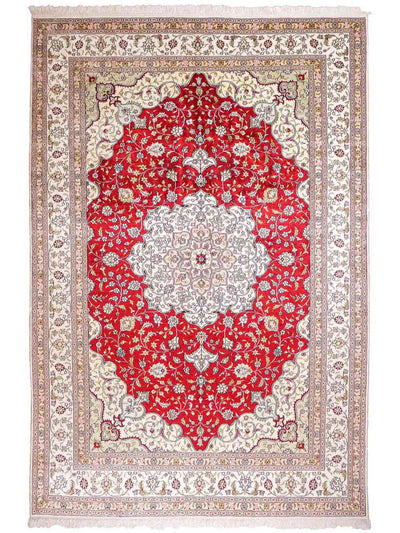 中国シルク 絨毯 182x276cm - オリエンタル絨毯