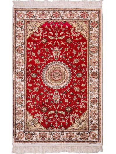 中国シルク 絨毯 77x117cm - オリエンタル絨毯