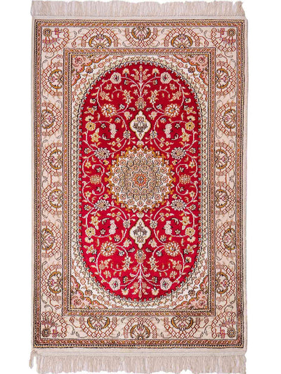 中国シルク 絨毯 78x120cm - オリエンタル絨毯