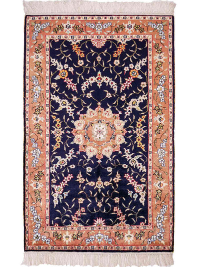 中国シルク 絨毯 78x123cm - オリエンタル絨毯