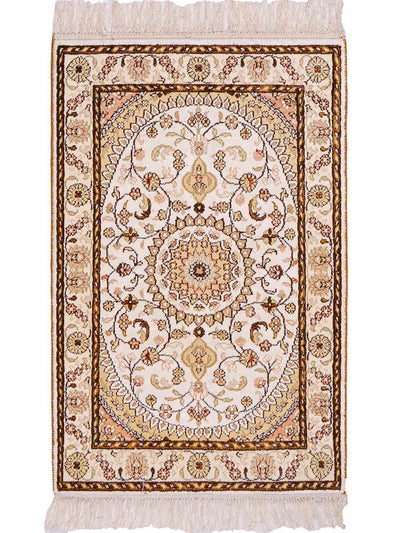 中国シルク 絨毯 59x88cm - オリエンタル絨毯