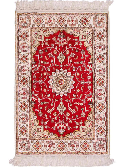 中国シルク 絨毯 62x89cm - オリエンタル絨毯