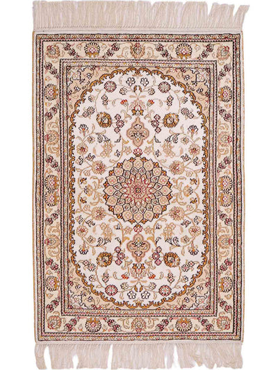 中国シルク 絨毯 63x93cm - オリエンタル絨毯
