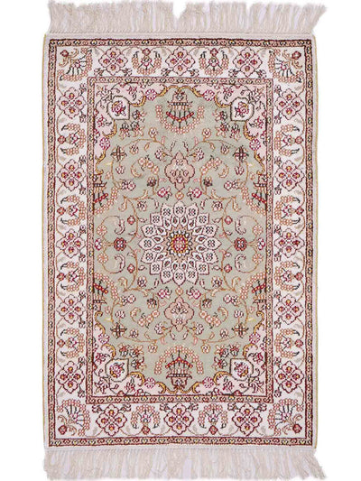 中国シルク 絨毯 63x92cm - オリエンタル絨毯