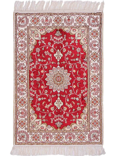 中国シルク 絨毯 61x89cm - オリエンタル絨毯