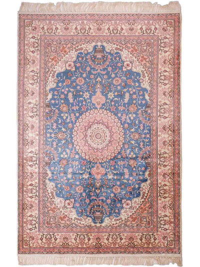 中国シルク 絨毯 123x192cm - オリエンタル絨毯