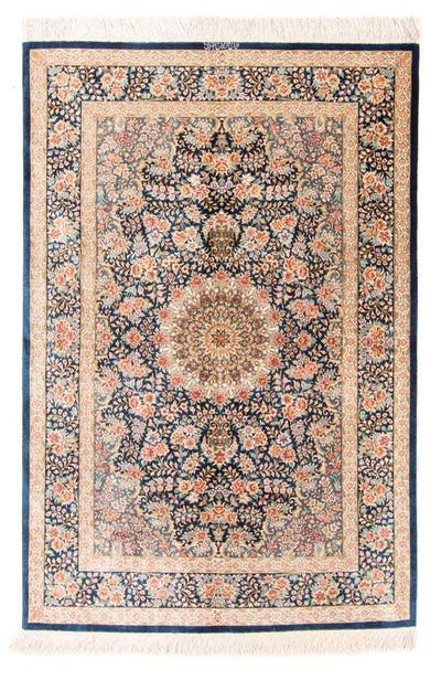 ゴム - シルク 絨毯 100x152cm - ペルシャ絨毯