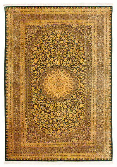 ゴム - シルク 絨毯 196x294cm - ペルシャ絨毯