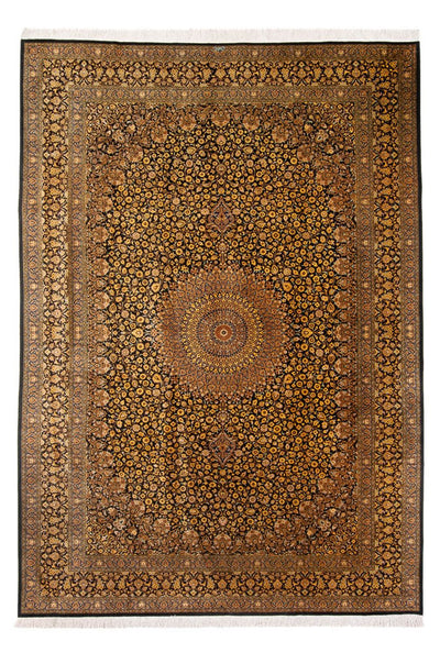 ゴム - シルク 絨毯 242x353cm - ペルシャ絨毯