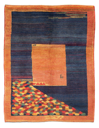 ペルシャギャベ 絨毯 157x196cm - ペルシャウールラグ