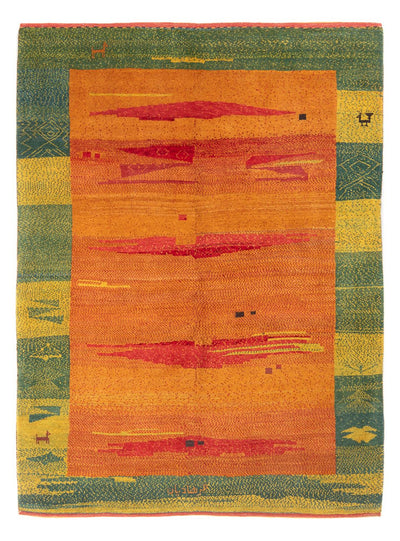 ペルシャギャベ 絨毯 173x218cm - ペルシャウールラグ