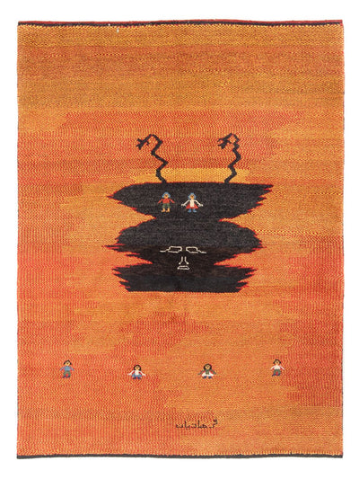 ペルシャギャベ 絨毯 150x196cm - ペルシャウールラグ