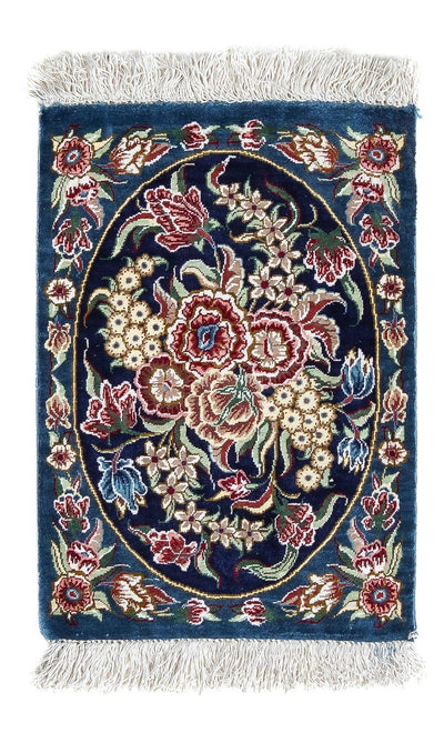 ゴム - シルク 絨毯 28x40cm - ペルシャ絨毯