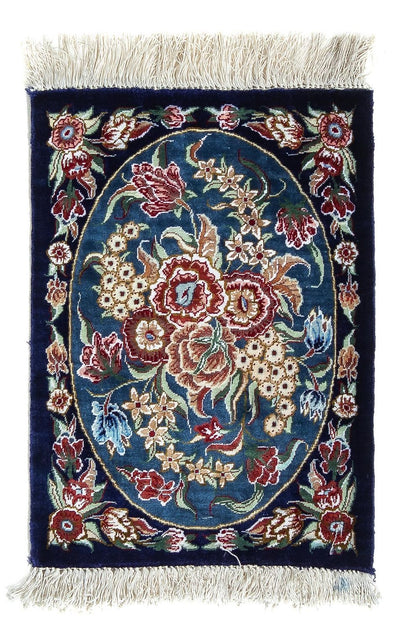 ゴム - シルク 絨毯 28x40cm - ペルシャ絨毯