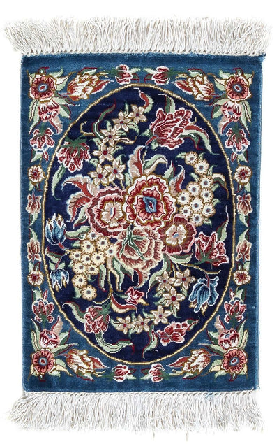 ゴム - シルク 絨毯 28x40cm - ペルシャ絨毯