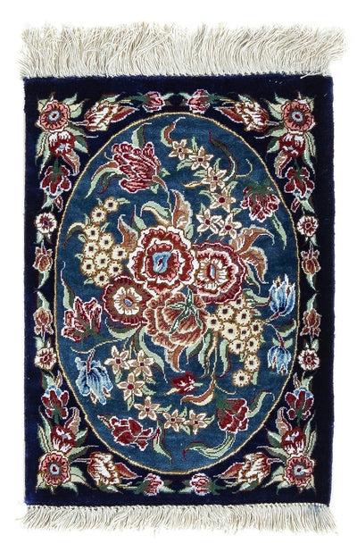 ゴム - シルク 絨毯 28x40cm - ペルシャ絨毯