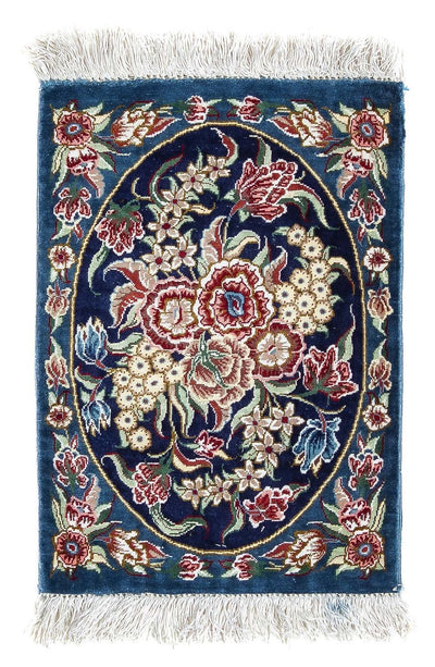 ゴム - シルク 絨毯 28x40cm - ペルシャ絨毯