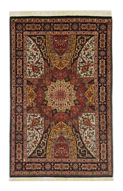 タブリーズ - 50 Raj 絨毯 100x157cm - ペルシャ絨毯