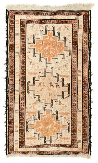 キリム シルク 絨毯 62x103cm