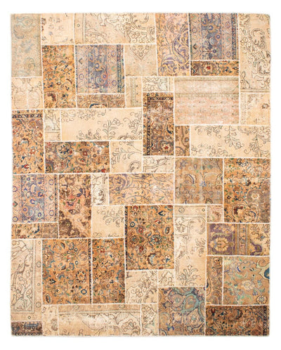パッチワーク絨毯 241x305cm - ペルシャウールラグ