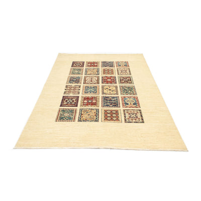 インド ギャベ 絨毯 143x211cm - ウールラグ