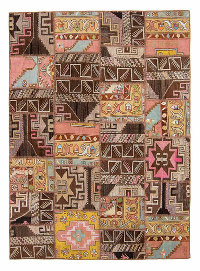 パッチワーク絨毯 173x241cm - ウールラグ