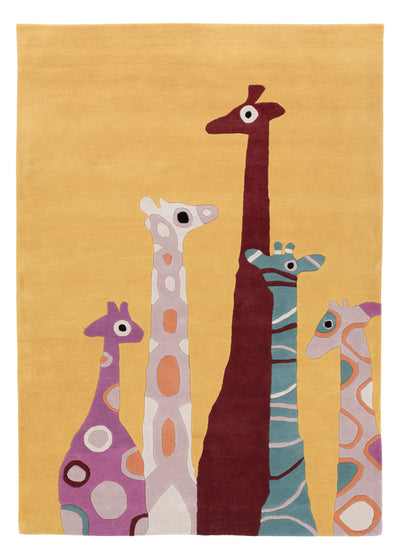 子供用ラグ Tower of giraffes - ウールラグ