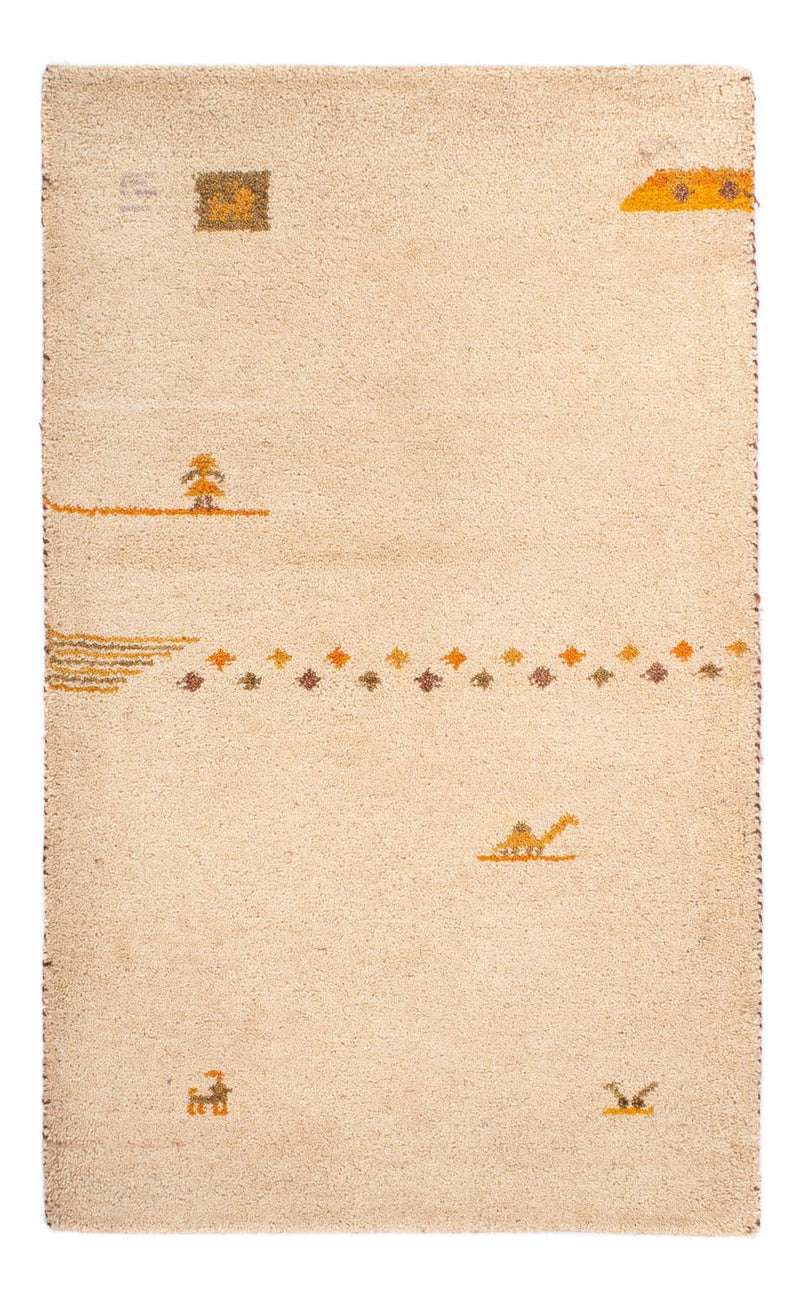 インド ギャベ 絨毯 120x70cm - ウールラグ