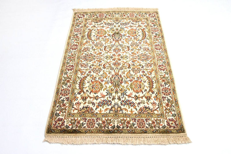 カシミールシルク 絨毯 127x74cm - オリエンタル絨毯
