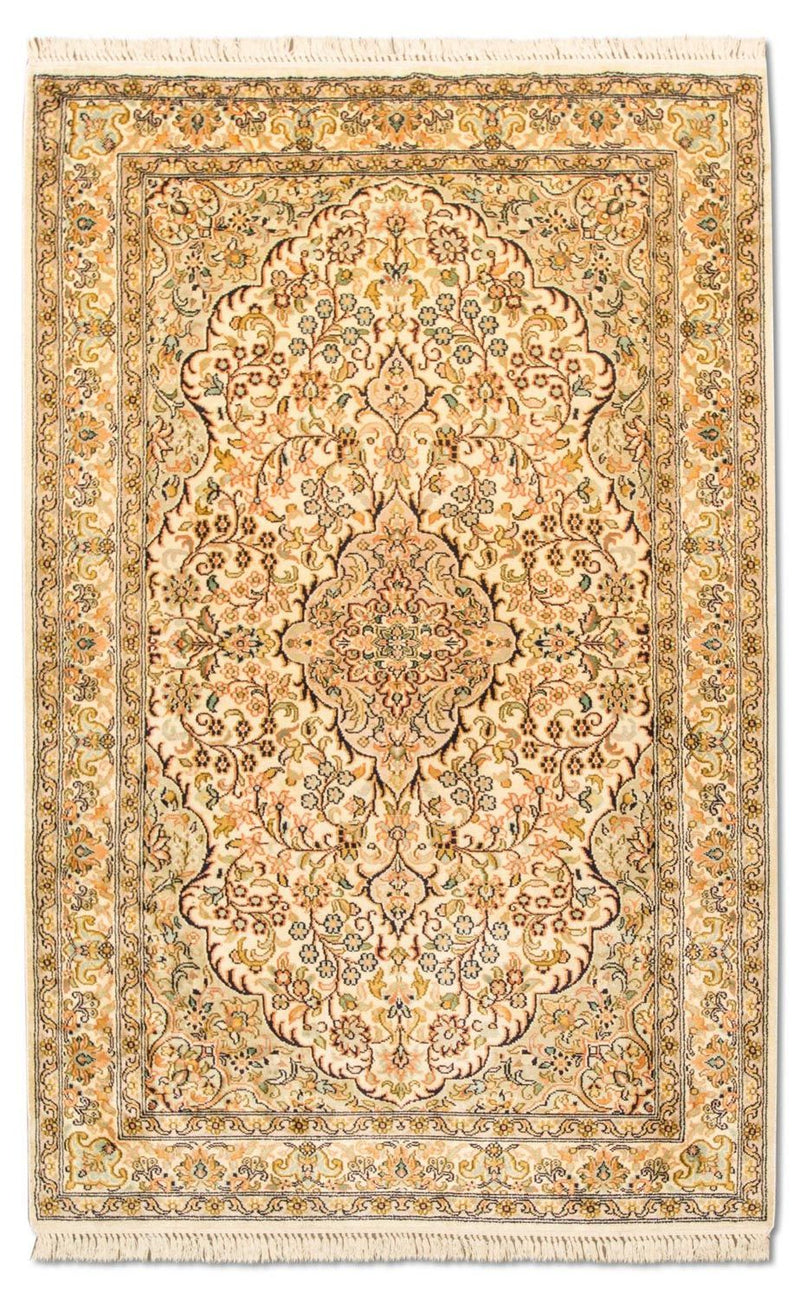カシミールシルク 絨毯 153x94cm - オリエンタル絨毯
