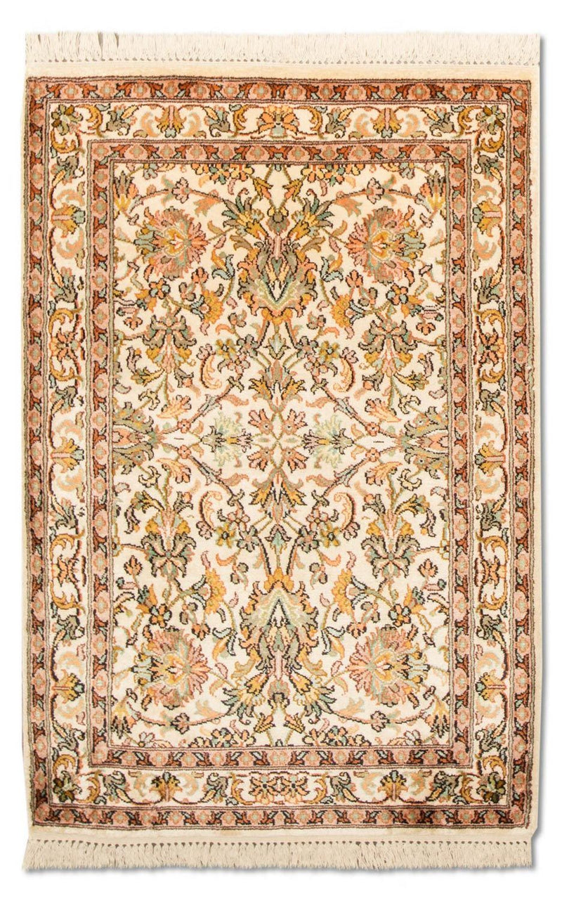 カシミールシルク 絨毯 95x62cm - オリエンタル絨毯
