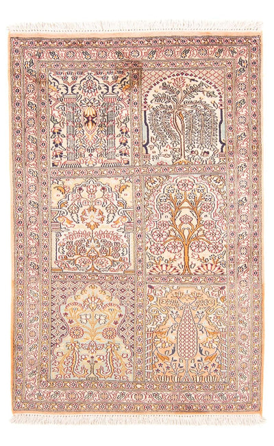 カシミールシルク 絨毯 79x119cm - オリエンタル絨毯