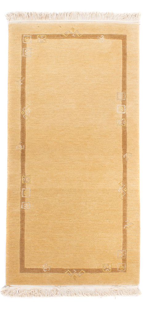 ネパール絨毯 141x72cm - ウールラグ