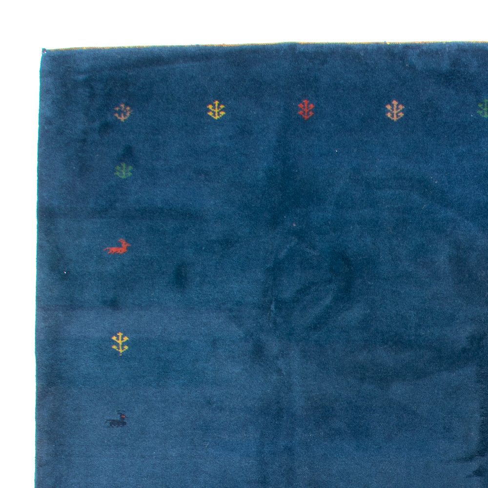 インド ギャベ 絨毯 395x309cm - ウールラグ