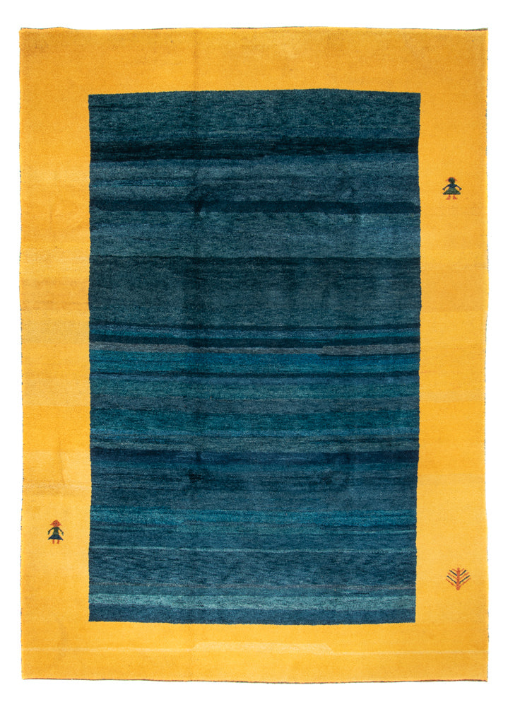 インド ギャベ 絨毯 349x246cm - ウールラグ